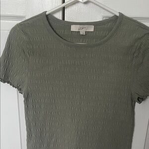 LOFT Women's Sage Green Short Sleeve Top